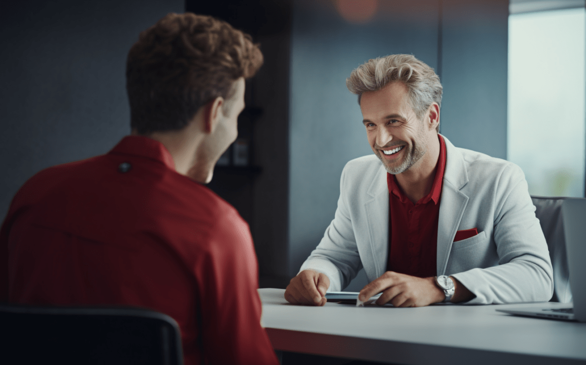 Consulatation in office with doctor