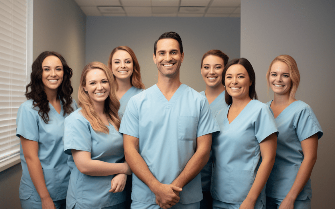 photo of happy staff at clinic